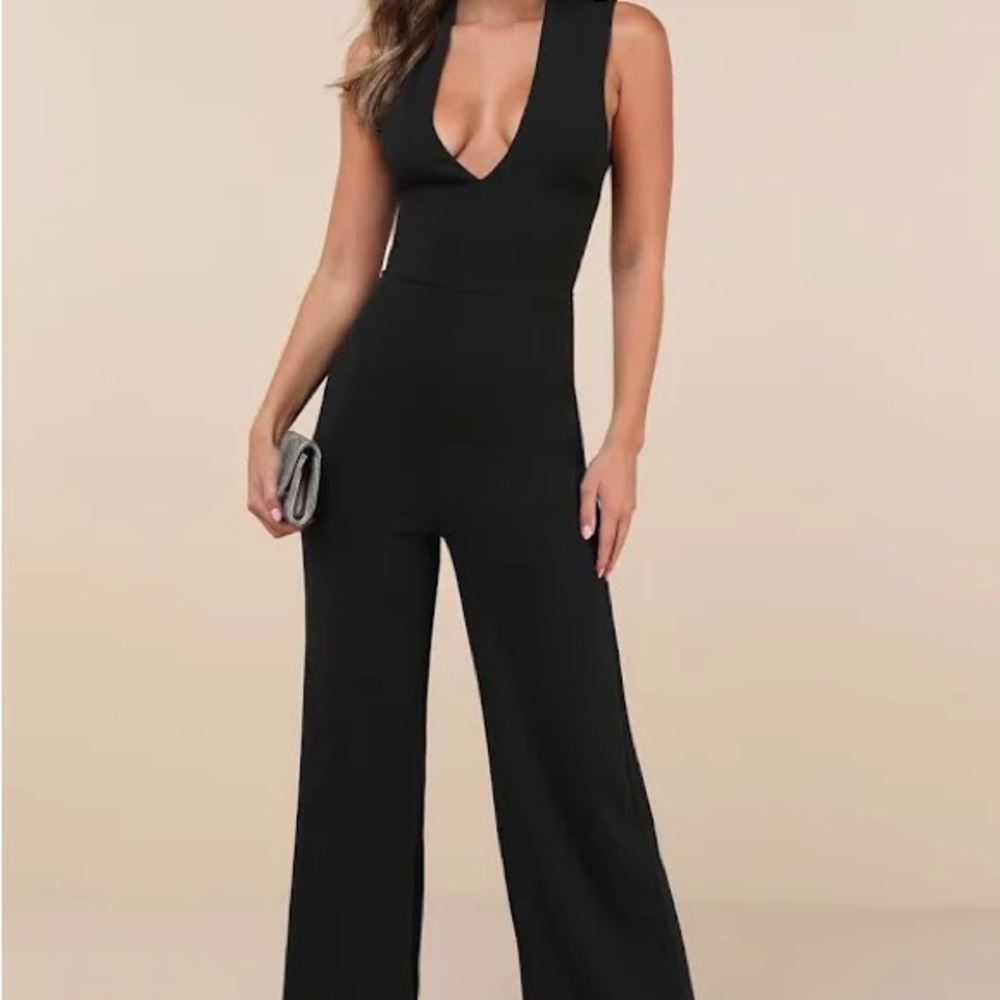 Lulus Elegant Black Jumpsuit- only worn once!